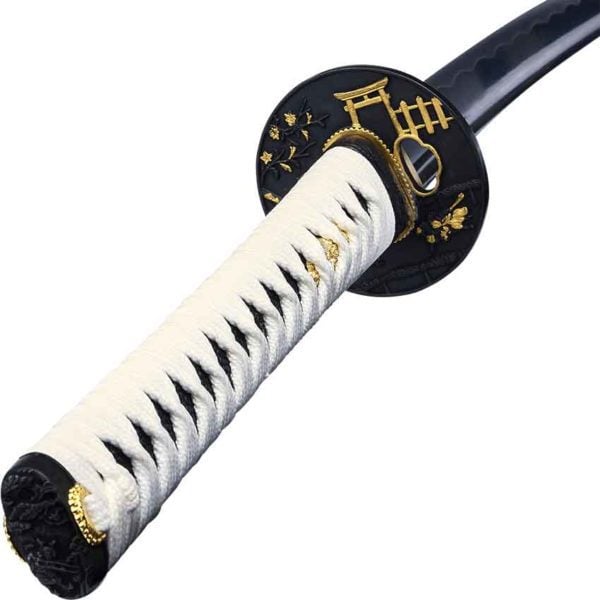 White Katana with Hidden Dagger