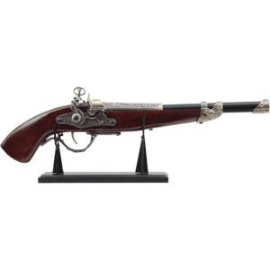 Antique Silver Flintlock Pirates Pistol