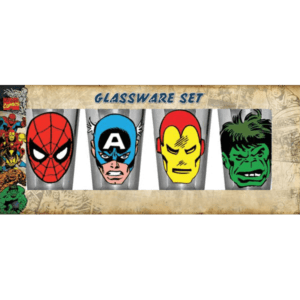 Big Face Marvel Comics Pint Glass Set