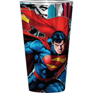 Superman Intense Stare Pub Glass