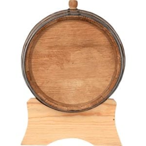 10 Liter Oak Barrel with Black Steel Hoops