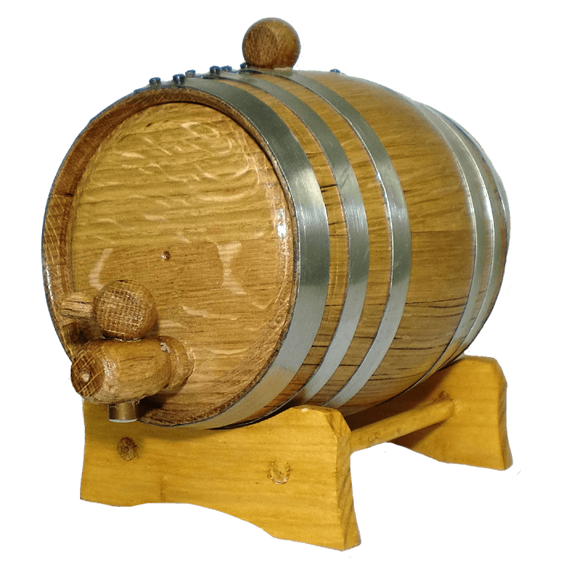 2 Liter Oak Barrel with Steel Hoops OB106 Medieval Collectibles