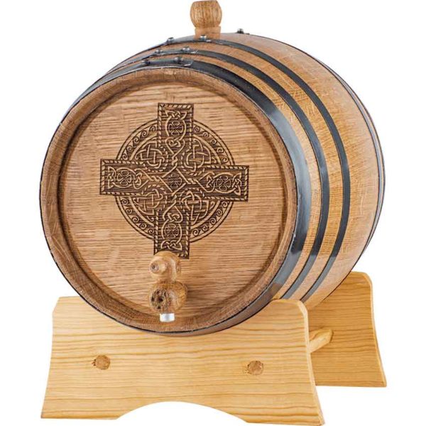 Ornate Cross 5 Liter Oak Barrel