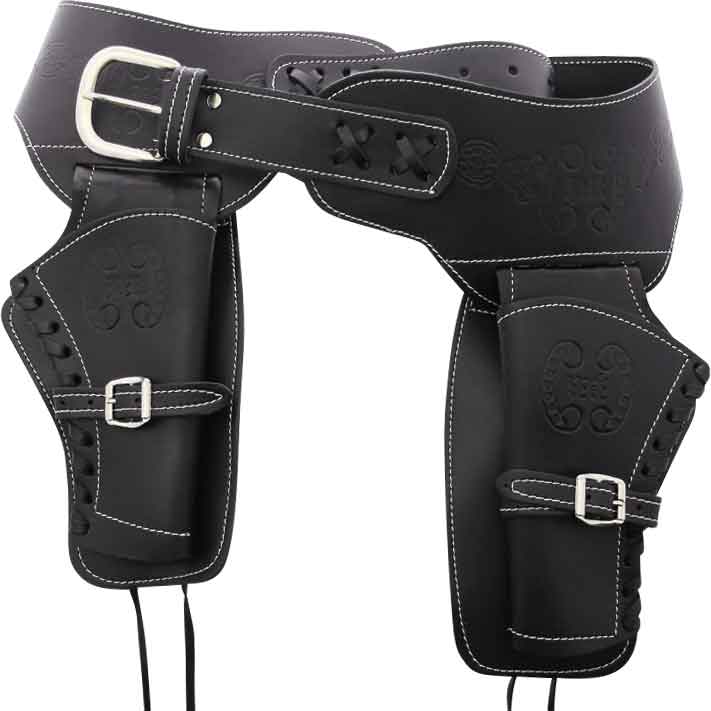 Black Double Holster - Medium - OC021M - Medieval Collectibles