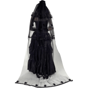 Gothic Bitter Beauty Extra Long Rose Veil