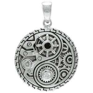Steampunk Yin Yang Pendant