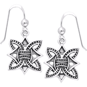 White Bronze Borre Knot Earrings