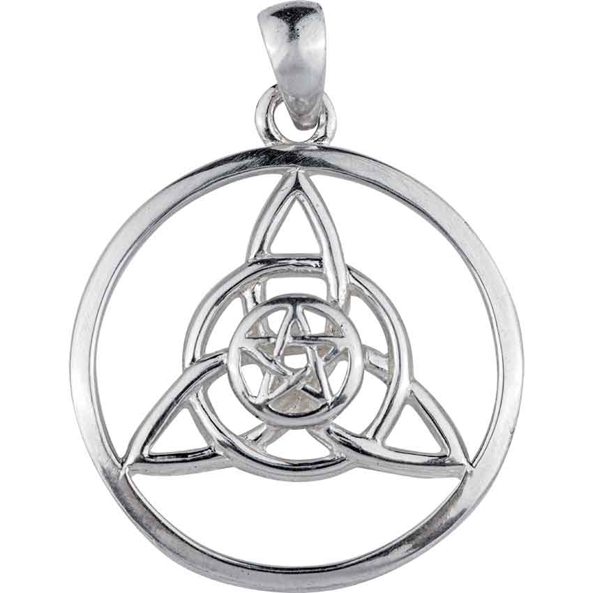 White Bronze Druid Amulet Pendant