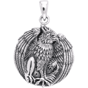 White Bronze Gryphon Pendant
