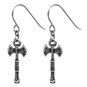Viking Wolf Axe Earrings