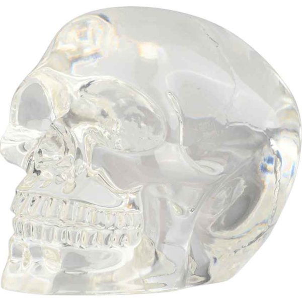 Small Translucent Skull Statue
