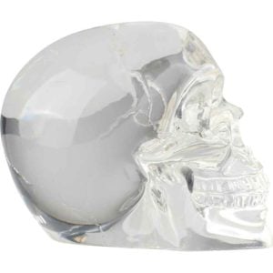 Small Translucent Skull Statue