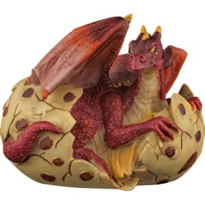 Red Dragon Hatching Statue