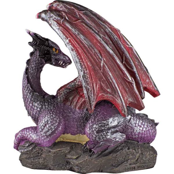 Resting Purple Dragon Statue