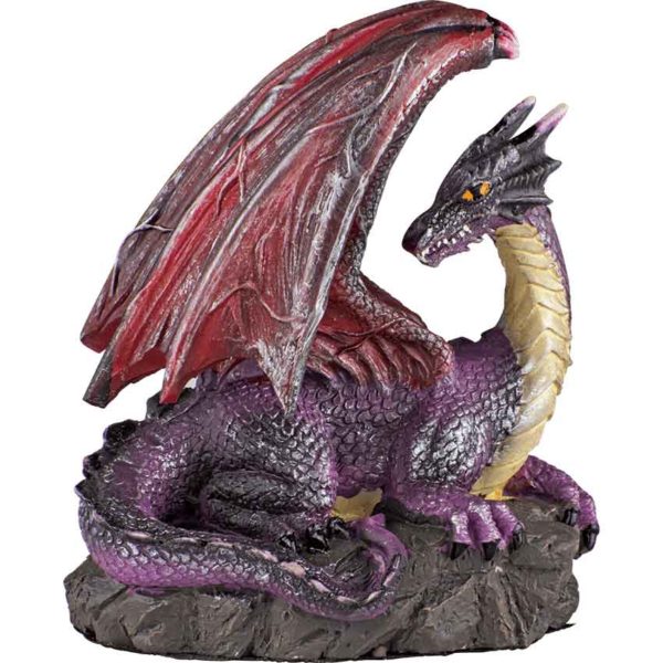 Resting Purple Dragon Statue