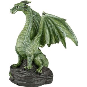Perched Green Dragon Statue