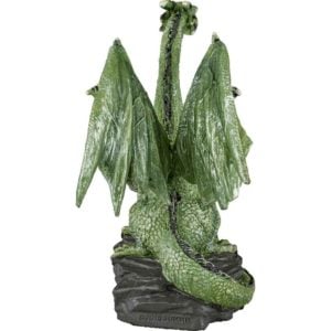 Perched Green Dragon Statue