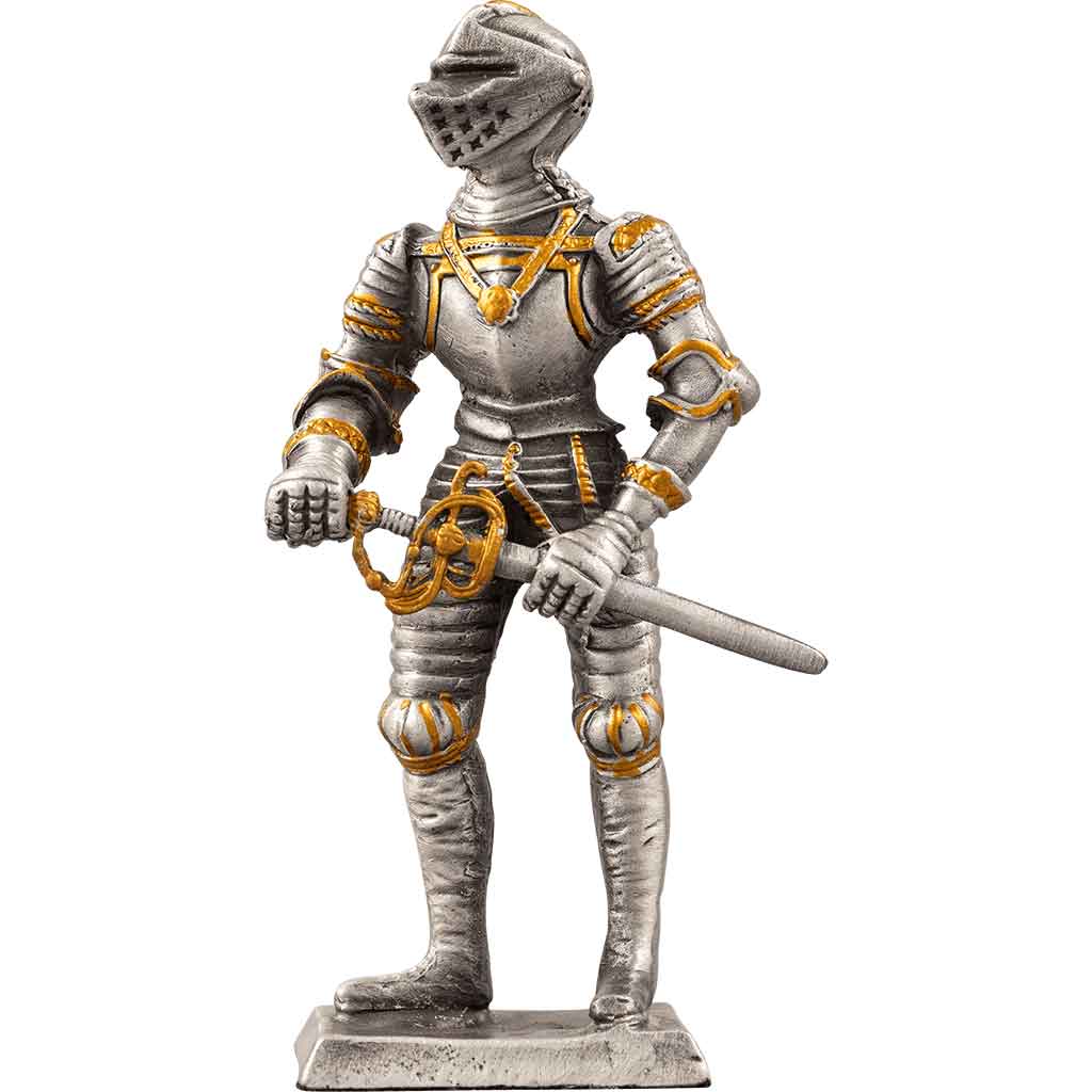 Gilded English Knight Statue