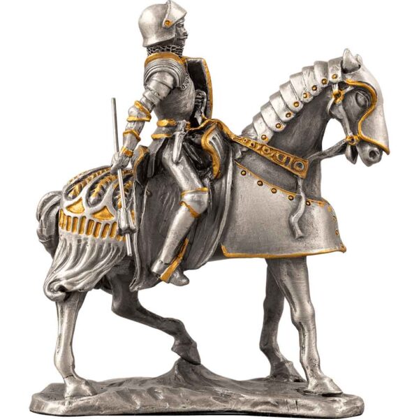French Knight on Horseback Statue