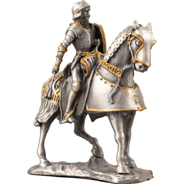 French Knight on Horseback Statue