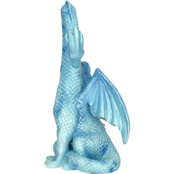 Blue Heart Dragon Statue