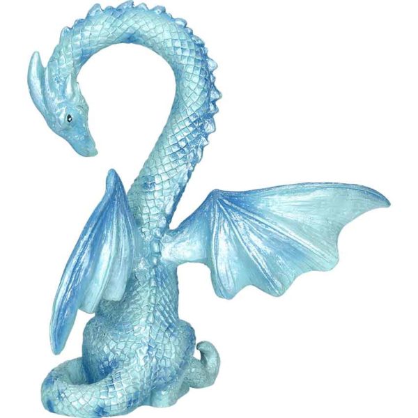 Blue Heart Dragon Statue