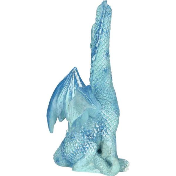 Blue Heart Dragon Statue