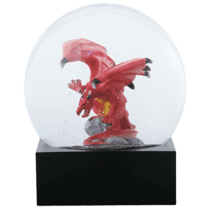 Palla Di Neve Magica Drago Hoarfrost Con Glitter - 80 Mm, Collezionabile, Regalo Fantasy