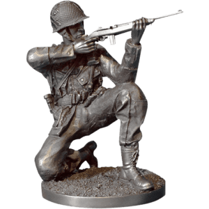 Taking Aim WWII Soldier Statue