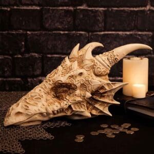 Elegant Dragon Skull Statue