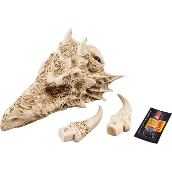 Elegant Dragon Skull Statue