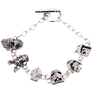 Star Wars 3D Characters Sterling Silver Charm Bracelet