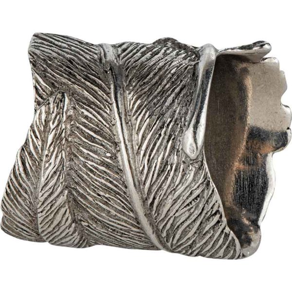 Pewter Feather Napkin Ring