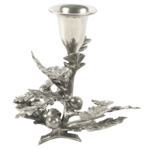 Acorn and Oak Leaf Candlestick Holder