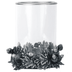 Acorn and Oak Leaf Hurricane Candleholder