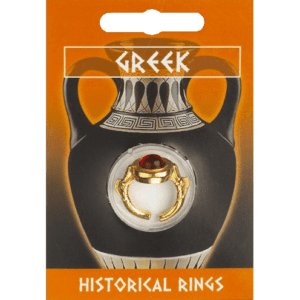 Gold Plated Greek Dolphin Gem Ring