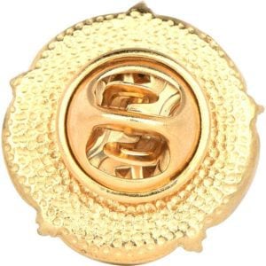 Gold Plated Tudor Rose Pin Badge