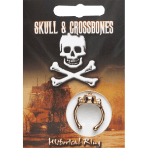 Gold Plated Skull And Crossbones Ring