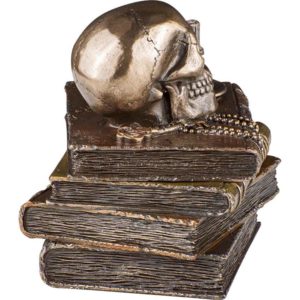 Wizard's Study Trinket Box With Skull And Candle