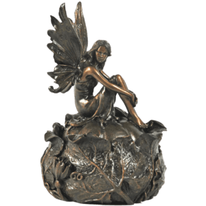 Bronze Fairy On Squash Trinket Box
