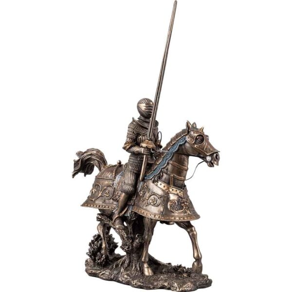 Jousting Armored Knight Statue