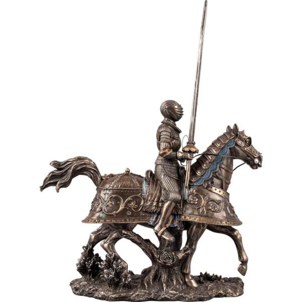 Jousting Armored Knight Statue