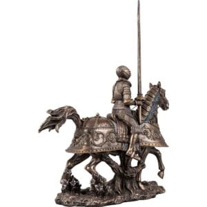Jousting Armored Knight Statue