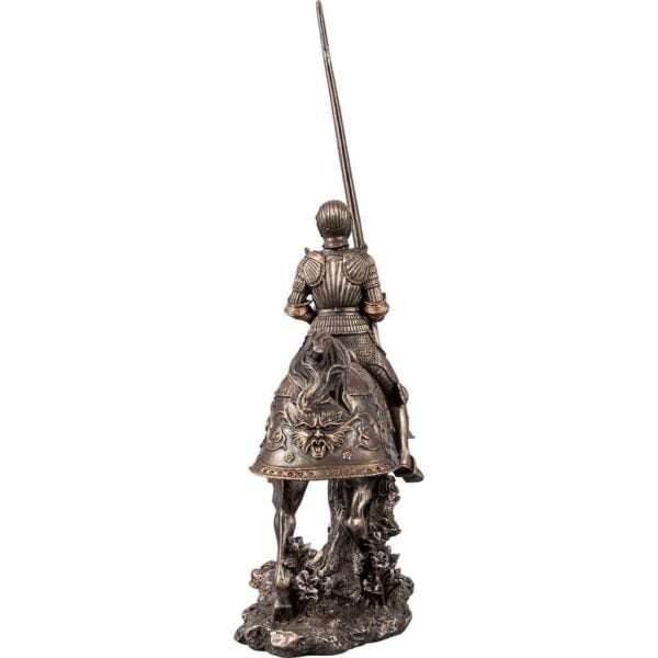 Jousting Armored Knight Statue