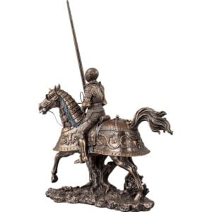 Jousting Armored Knight Statue