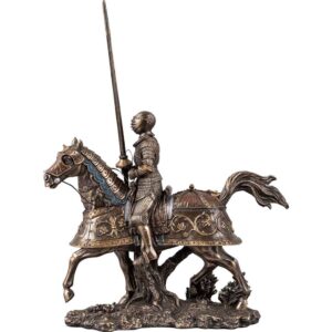 Jousting Armored Knight Statue