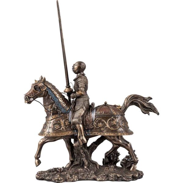 Jousting Armored Knight Statue