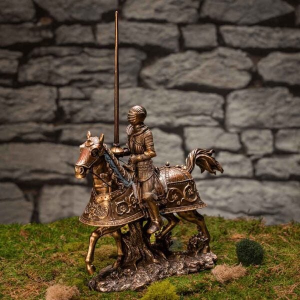 Jousting Armored Knight Statue