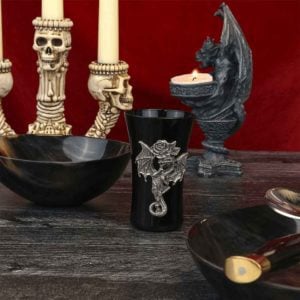 Dragon with Rose Shot Glass