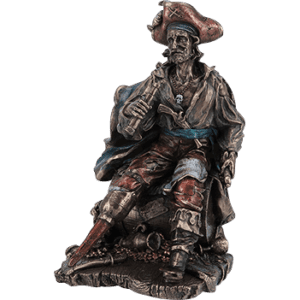Bronze Pirate on a Barrel Statue